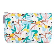 Cosmetic Bag | White Cockatoos | Cotton | Large